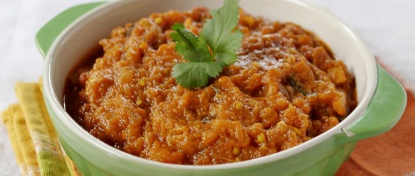 baingan-bharta (eggplant curry)