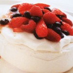 Pavlova Dessert Recipe with Mixed Berry Sauce