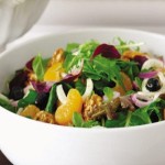 Mixed Green Salad with Mangoes & Candied Walnuts