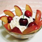 Peach & Cherry Delight With Lavender Mascarpone Cream