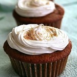 Pumpkin Cupcakes with Orange Cream Cheese Frosting