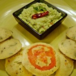 Vegetable Rava Idlis with Cilantro Coconut Chutney