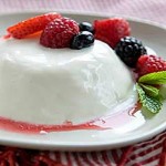 Coconut Panna Cotta with Berry Topping