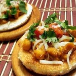 Indian Chickpea Bruschetta