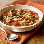 Italian Soup With Vegetarian Meatballs