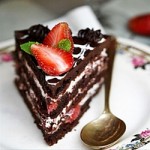 Chocolate Cake with Strawberry Creme Filling
