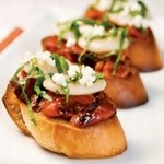 Bruschetta With Roasted Tomatoes & Lima Beans