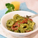 Cheese Tortellini with Pesto Sauce