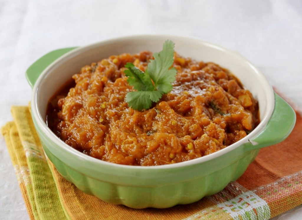 baingan-bharta (eggplant curry)