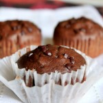 Whole Wheat Dark Chocolate Muffins