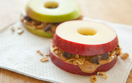 Apple Peanut Butter Sandwiches