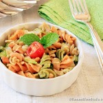 Pasta With Creamy Avocado Mint Pesto Sauce