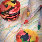 DIY: Multi-Colored Melted Crayon Discs