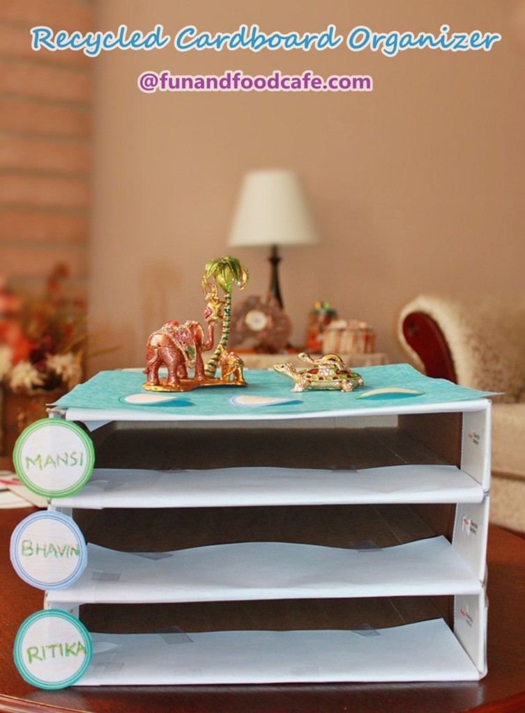 DIY Shelf Organizer Using Cardboard Boxes