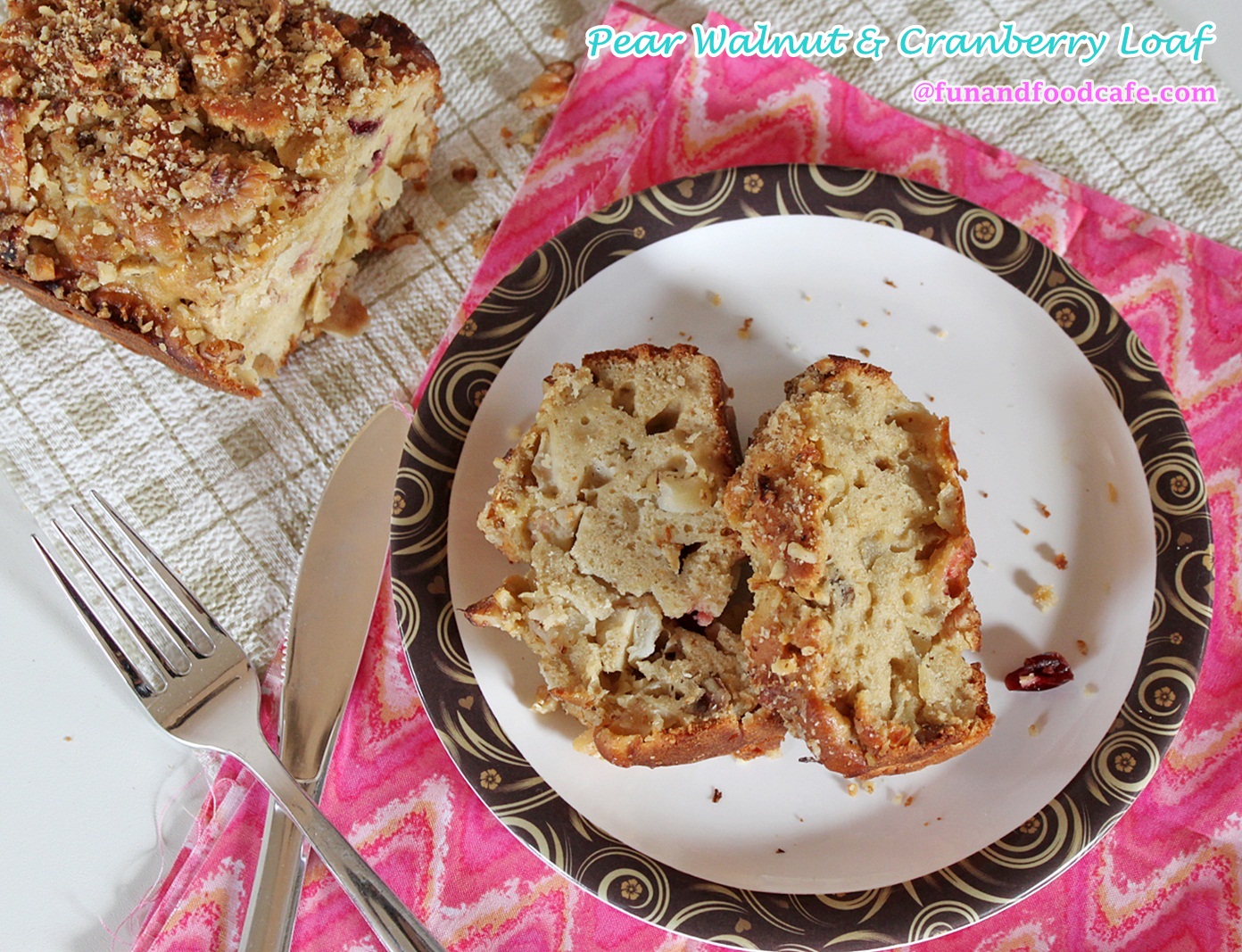 Pear-Cranberry-Walnut-Loaf