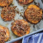 Baked Sweet Potatoes with Pecans & Cheese