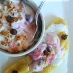 Fried Banana with Yummy Yogurt Granola