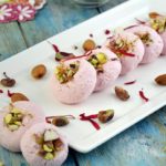 Rose Sandesh (Indian Dessert Made with Cottage Cheese)